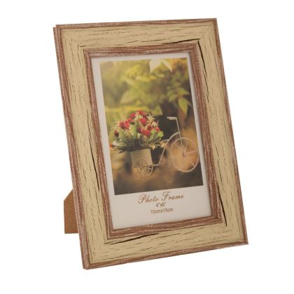 WOODEN PHOTO FRAME 10X15CM BEIGE