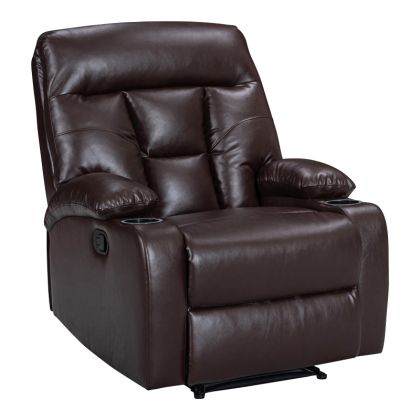 Armchair relax Terpsi PU brown 80x94x100cm.