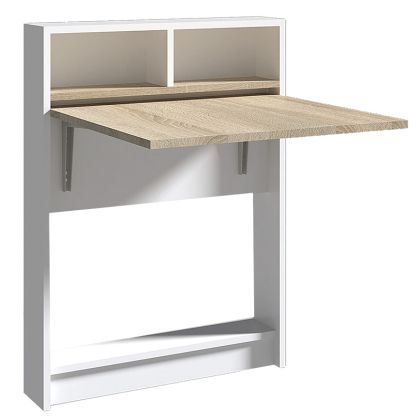 Folding wall mounted table Interact natural-white 70x15x90cm