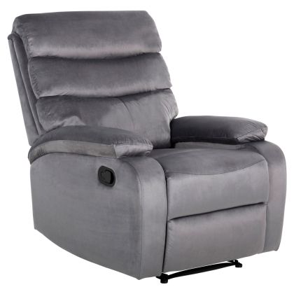 Кресло Massage YASUMU HM9784.01 сиво VELVET 80x93x100см