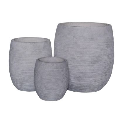 Саксии-8 Комплект от 3 части, цвят Light Grey WashΕ6307,S