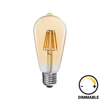 LED ЛАМПА ST64 КРУШКА ДИМИРУЕМА 4W E27 КЕХЛИБАР