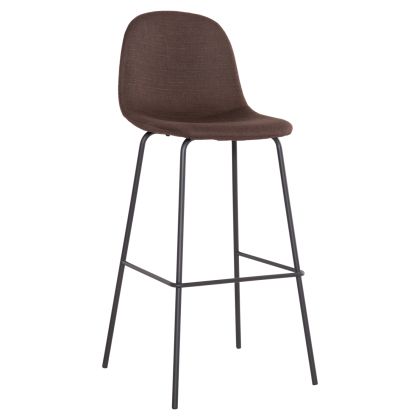БАР СТОЛ VINCENT HM8579.23 КАФЯВ ПЛАТ-МЕТАЛНА ЧЕРНА РАМКА 47x46x104Hcm.