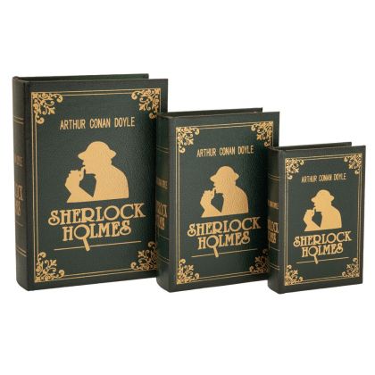 КОМПЛЕКТ 3 ЗЕЛЕНИ КНИГИ-КУТИИ 25X19X6 21X15X5 17X12X4CM