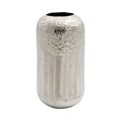 МЕТАЛНА ДЕКОРАТИВНА ВАЗА FL7664 СРЕБРИСТ ЦВЯТ 15x27cm