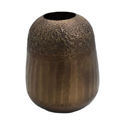 МЕТАЛНА ДЕКОРАТИВНА ВАЗА FL7664 ЦВЯТ БРОНЗ 21x27cm