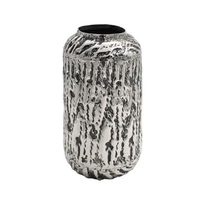 МЕТАЛНА ДЕКОРАТИВНА ВАЗА FL7825 СРЕБРИСТ ЦВЯТ 15x29cm