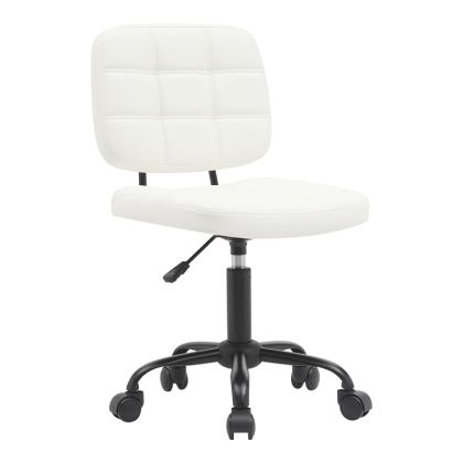 Офис стол Sedia pu бял 50х50х75-85см