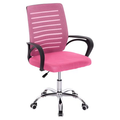 ОФИС СТОЛ TRAIL HM1192.35 РОЗОВА МРЕЖА-ХРОМИРАН МЕТАЛЕН КРАК 62x51x98Hcm.
