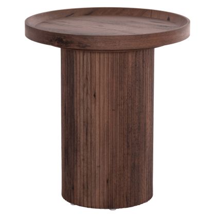 ПОМОЩНА МАСА MARGON HM18027 MDF В ТЪМНО КАФЯВ ДЪРВЕСЕН ЦВЯТ Φ45x50.5Hсм.