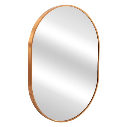 СТЕННО ОГЛЕДАЛО СЕРИЯ ARCHER HM4500.30 ОВАЛНА АЛУМИНИЕВА РАМКА В ЗЛАТНО 59x79Hcm.