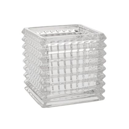 СТЪКЛЕНА ВАЗА КУБ 12Х12Х12СМ