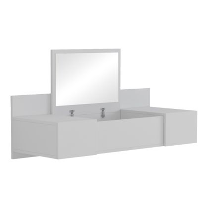 Тоалетка Paltar меламин в бял цвят 100x39.1x33см