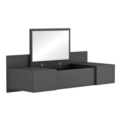 Тоалетка Paltar меламин в сив цвят 100x39.1x33см