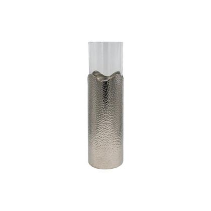 АЛУМИНИЕВ СВЕЩНИК FL831 СРЕБЪРЕН ЦВЯТ 16x35cm