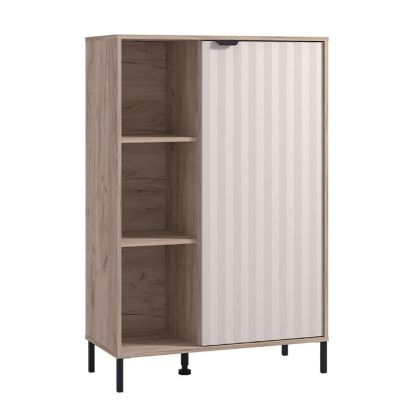 Витрина Vandea в цвят кашмир-сив дъб, размери 87x40x131см