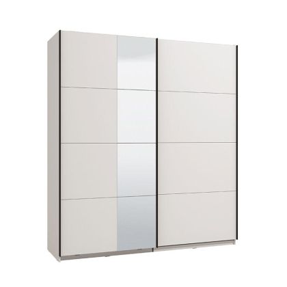 Гардероб GARD в бял цвят с огледало с размери 195x61x218см