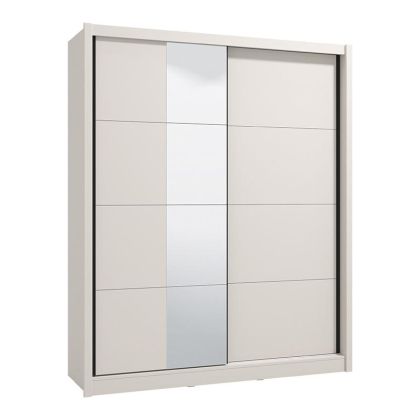 Гардероб с огледало Albi в цвят кашмир с размери 180x60x216см