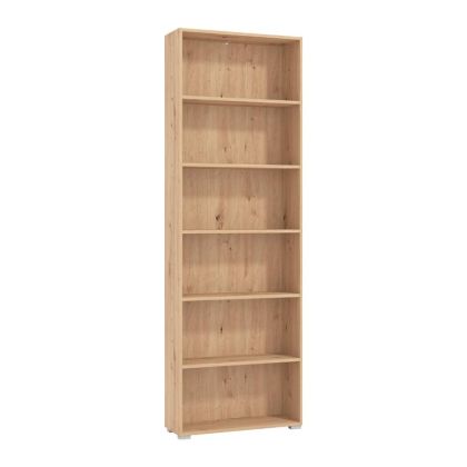 Етажерка за книги TOMAR 6 в цвят дъб, размери 70x24,5x211,5cm