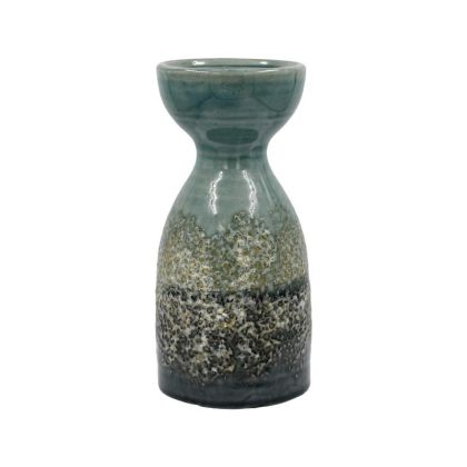 КЕРАМИЧЕН СВЕЩНИК FL1029 ЗЕЛЕНО-СИВ ЦВЯТ 10x21cm