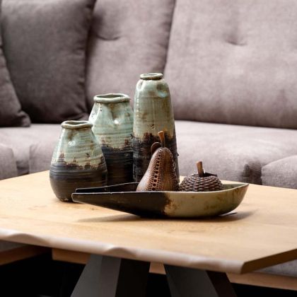 Керамична антична ваза синя 18x18x23.5см