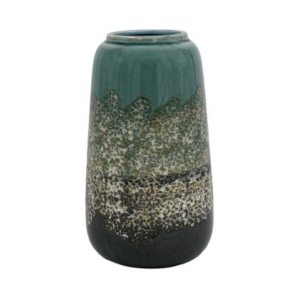 КЕРАМИЧНА ВАЗА FL2361 ЗЕЛЕНО-СИВ ЦВЯТ 19x32cm
