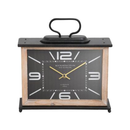 Настолен часовник &quot;Метал-Дърво&quot; с размери 28x8x29.5см