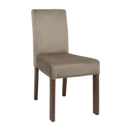Трапезен стол Sawana с дамаска слон и крака от сив дъб, размери 45x45x90см