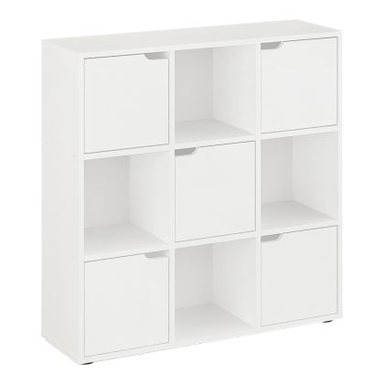 Етажерка Bookel в бял цвят 88.5x27.5x89.3см