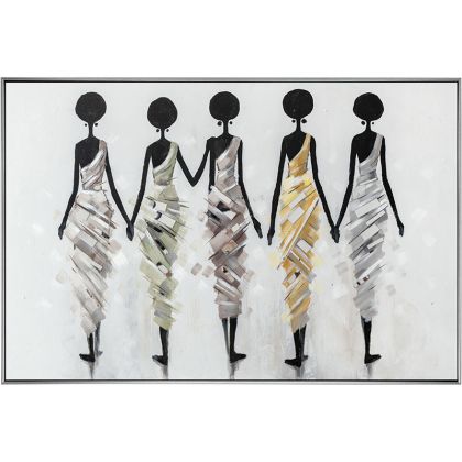 КАРТИНА НА ПЛАТНО 5 АФРИКАНА С РАМКА - 152.5x102.5x5.5cm 4/KIB