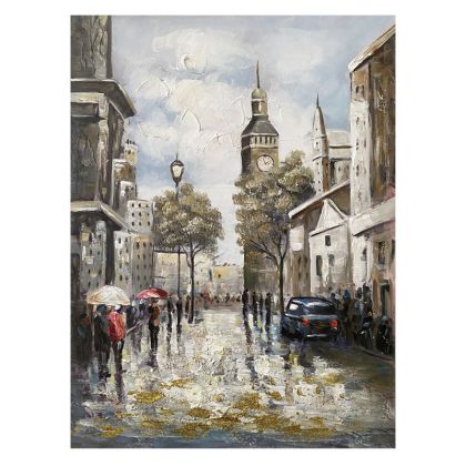 КАРТИНА НА ПЛАТНО ПЪТ В ЛОНДОН - 60x80cm 12/КУТ.