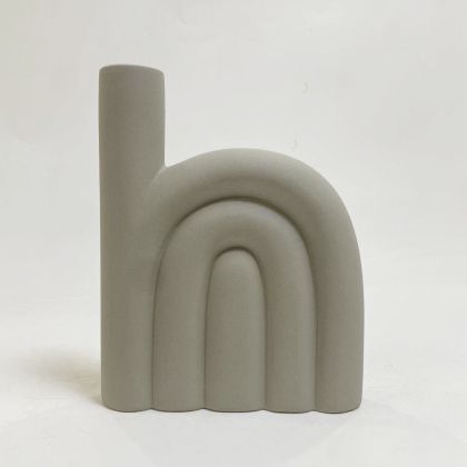 КЕРАМИЧНА ВАЗА ARCON HM4639.03 MATTE GREY 23.5x5.5x29.5Hcm.