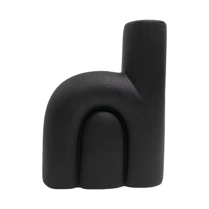 КЕРАМИЧНА ВАЗА ARCON HM4640.02 MATTE BLACK 19.5x7x24.5Hcm.