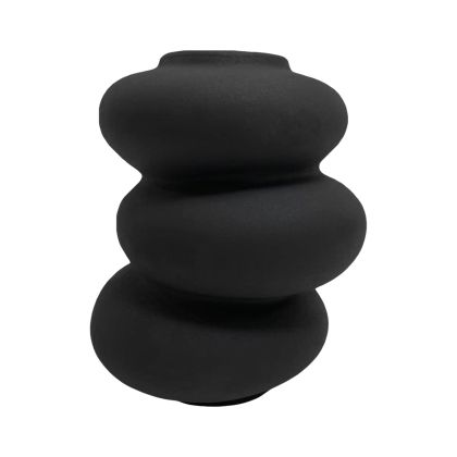 КЕРАМИЧНА ВАЗА ROOK HM4628.02 МАТИРАН ЧЕРЕН Φ16x19.5Hcm.