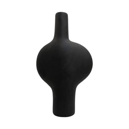 КЕРАМИЧНА ВАЗА СЕРИЯ ARKEN HM4620.02 МАТОВО ЧЕРНО 19.5x8x34.5Hcm.