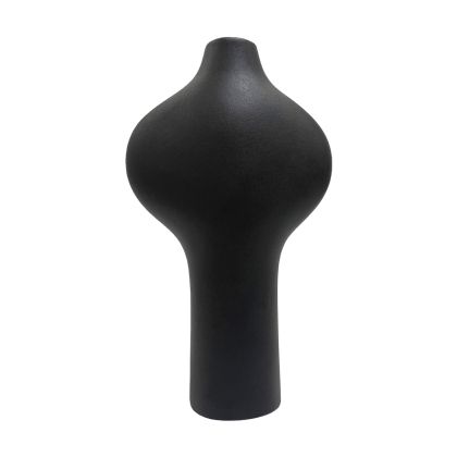 КЕРАМИЧНА ВАЗА СЕРИЯ ARKEN HM4621.02 МАТОВО ЧЕРНО 18.5x8.5x32Hcm.