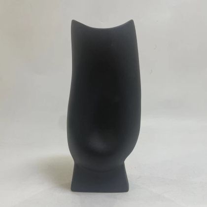КЕРАМИЧНА ВАЗА СЕРИЯ GLAZE HM4609.02 МАТОВО ЧЕРНО 17x12x38Hcm.