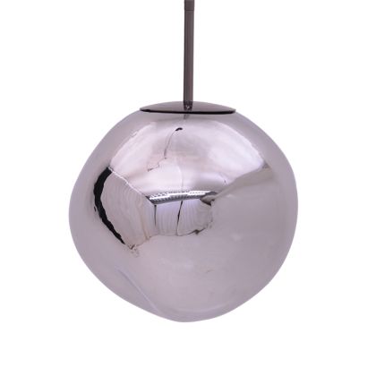 Полилей Umuco Gloine E27 в сребрист цвят D38x60см