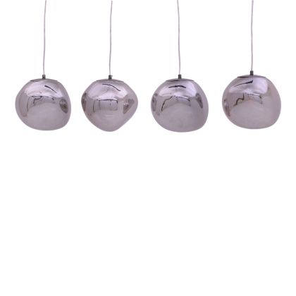 Полилей Vidro Gloine E27 в сребрист цвят 60x15x80см