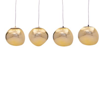 Полилей Vidro Gloine E27 в цвят злато 60x15x80см