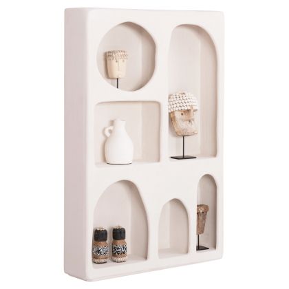 СЕКЦИЯ TALLBOY SANTORINI HM18059 MDF В OFF-WHITE 80x18x120Hcm.