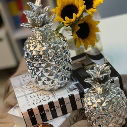 G907 БОНБОНИЕРА SILVER PINEAPPLE 8*17