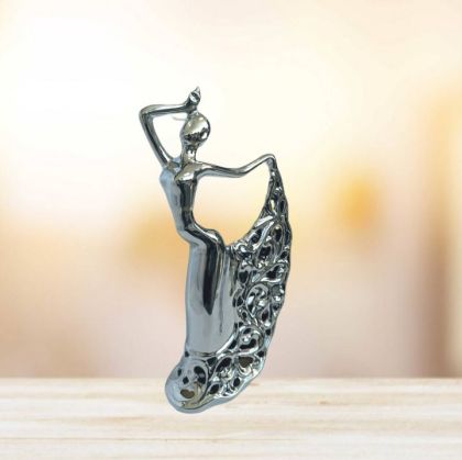 G932 СУВЕНИР DANCING LADY SILVER 16.5*8*30