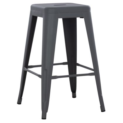 БАР СТОЛ СРЕДНА ВИСОЧИН MELITA-PRO HM8573.50 МЕТАЛ В СИВО 43x43x67Hcm.