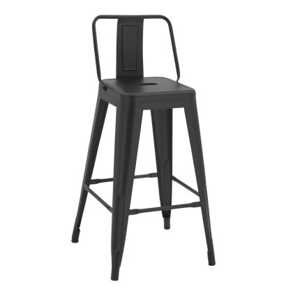 БАР СТОЛ СРЕДНА ВИСОЧИН MELITA-PRO HM8574.42 МЕТАЛЕН В МАТИРОВАНО ЧЕРНО 43x43x88Hcm.