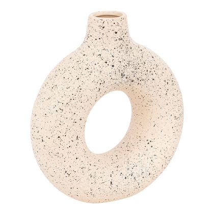Ваза Circkly керамика в бяло-черен цвят 27x9.5x30см
