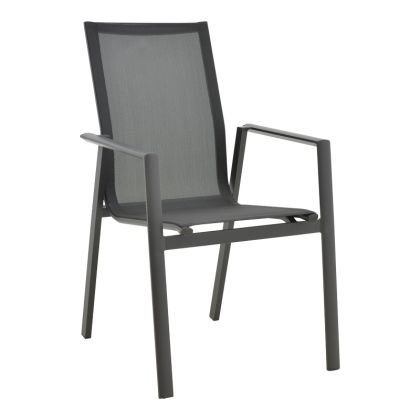 Градински Стол Dashiell metal black textilene black 71x58x94см