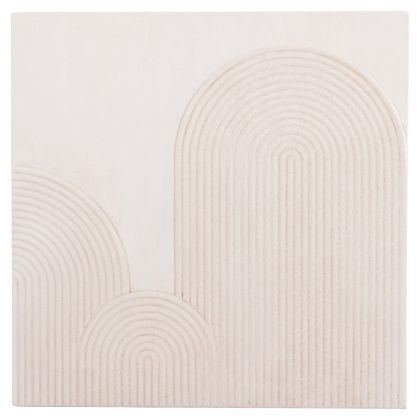 ДЕКОРАТИВНО ПАНО ЗА СТЕНА КВАДРАТНА СЕРИЯ SANTORINI HM4517 MDF В МЪСКО БЯЛ ЦВЯТ 80x4.5(дебелина)x80Hcm.