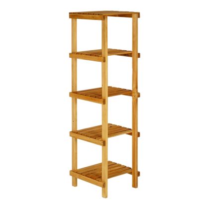 Етажерка Zangia 5 етажна в естествен цвят 36x36x140см