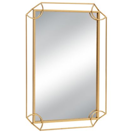 ЗЛАТНО МЕТАЛНО ПРАВОЪГЪЛНО СТЕННО ОГЛЕДАЛО 60Х4Х90СМ